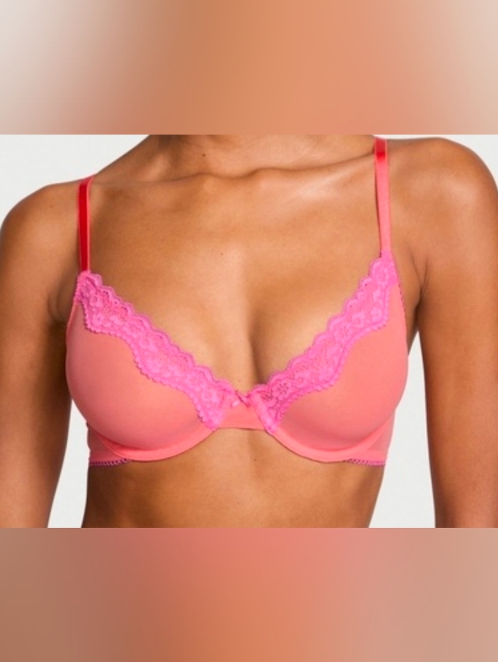 Tease Lace Unlined Demi Bra